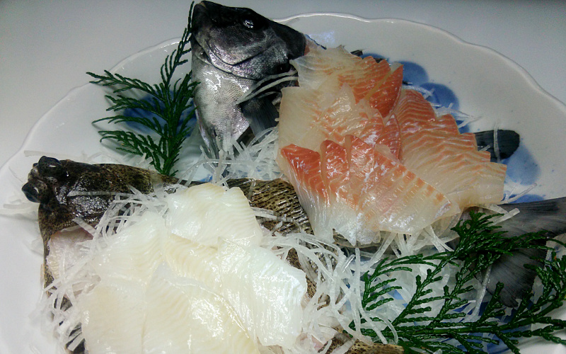 地魚の刺身盛の一例